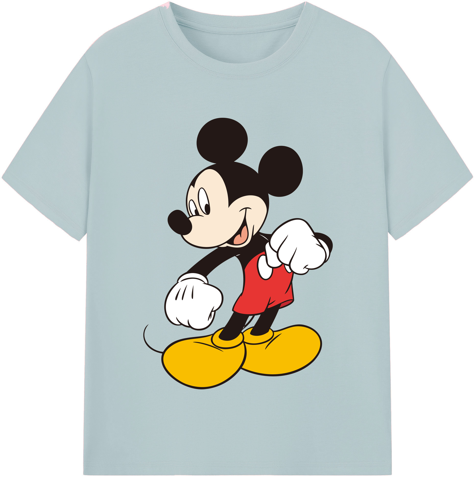 （画像用） ミッキーマウス Mickey Mouse 綿100％半袖Tシャツ（フロントプリント）